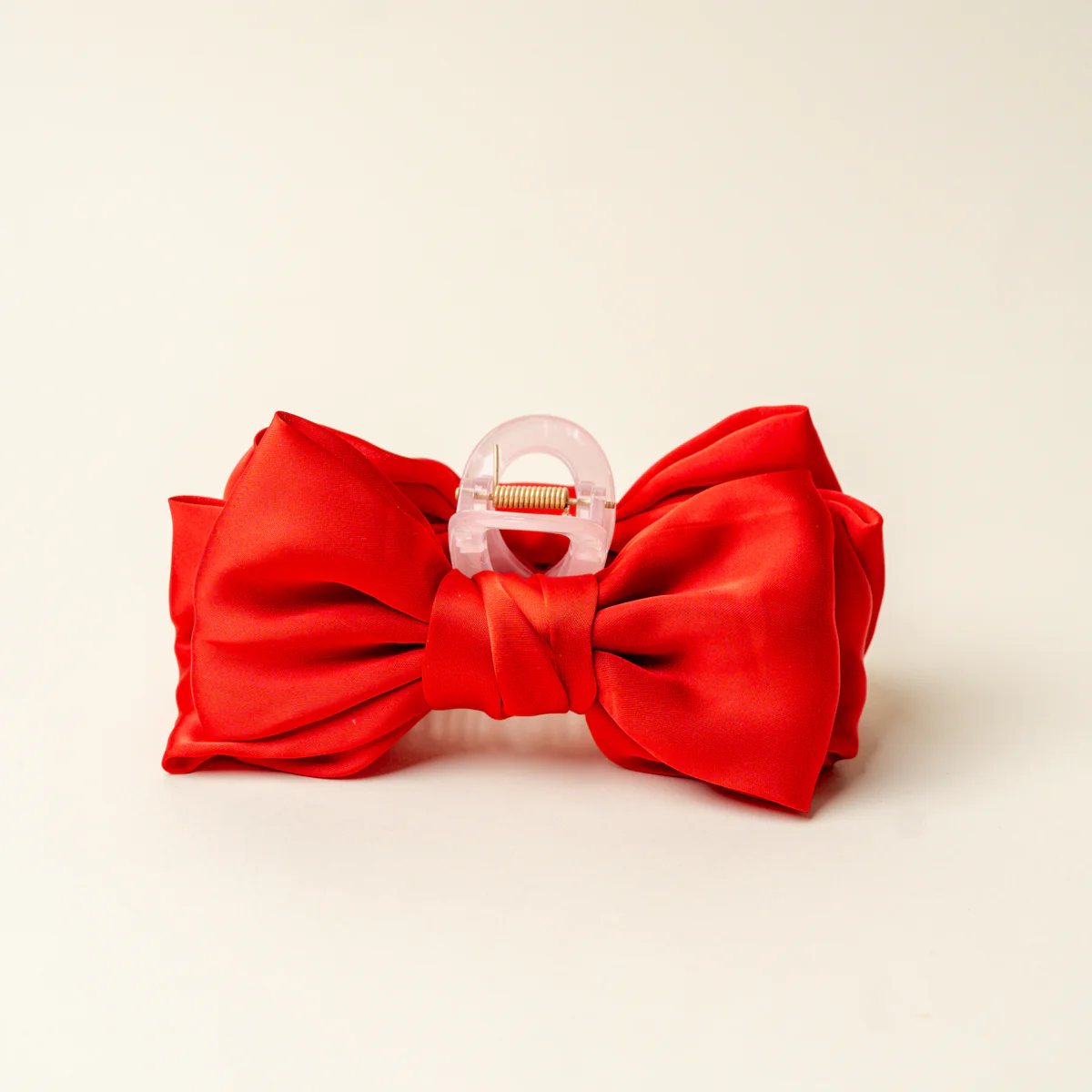SATIN BOW CLAW CLIP