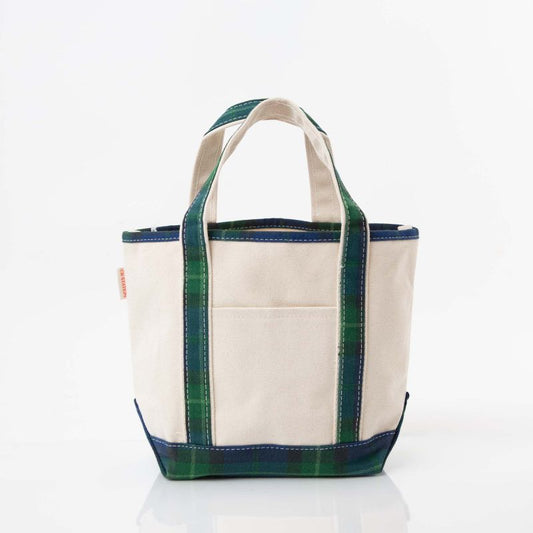PLAID HANDY OPEN TOP TOTE