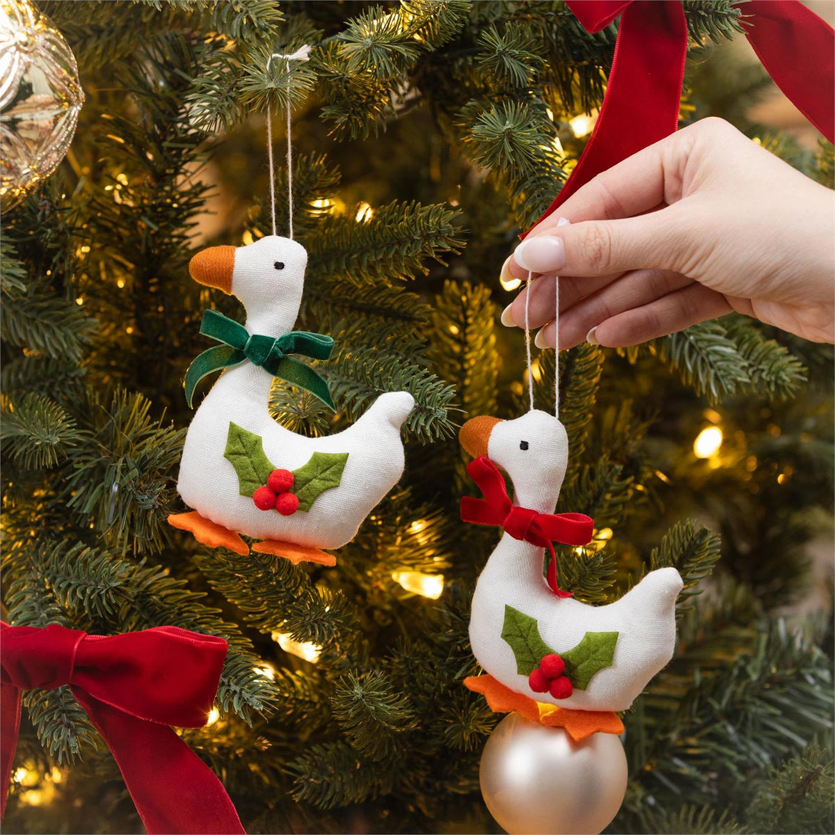 FABRIC GOOSE ORNAMENT