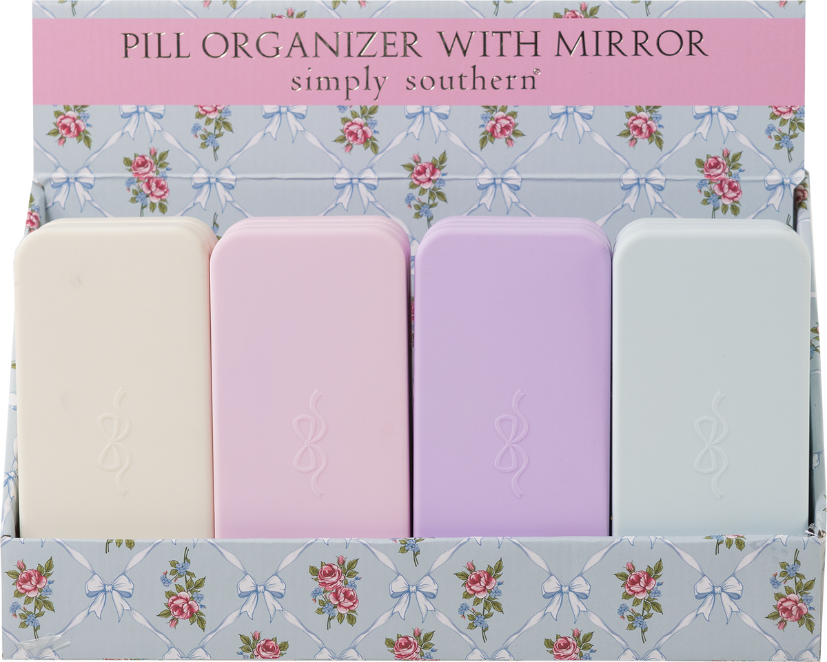 SIMPLY SOUTHERN PILL ORGANIZER WITH MIRROR