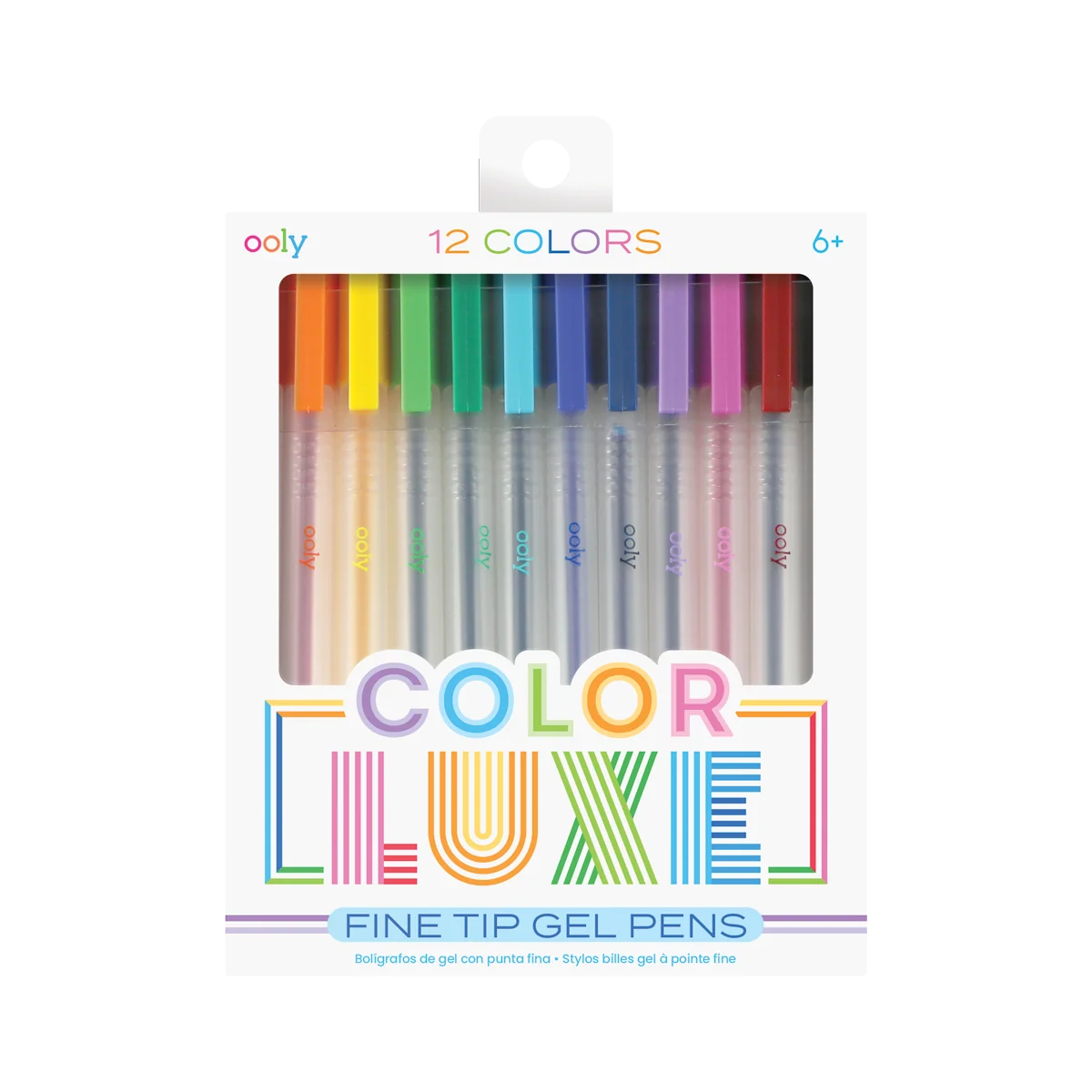 COLOR LUXE: FINE TIP GEL PENS - SET OF 12