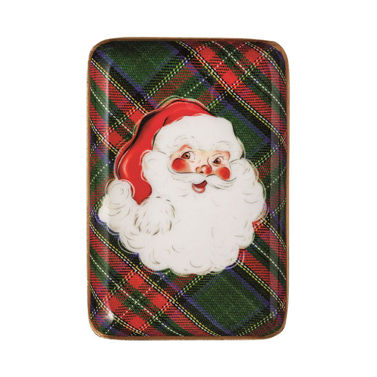 CHRISTMAS TARTAN TIDBIT TRAY