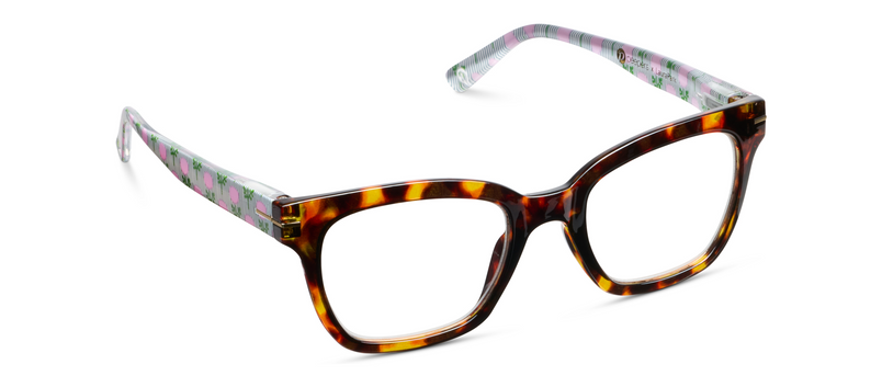 BUZZWORTHY - TORTOISE/MARIGOLD TICKING STRIPE PINK