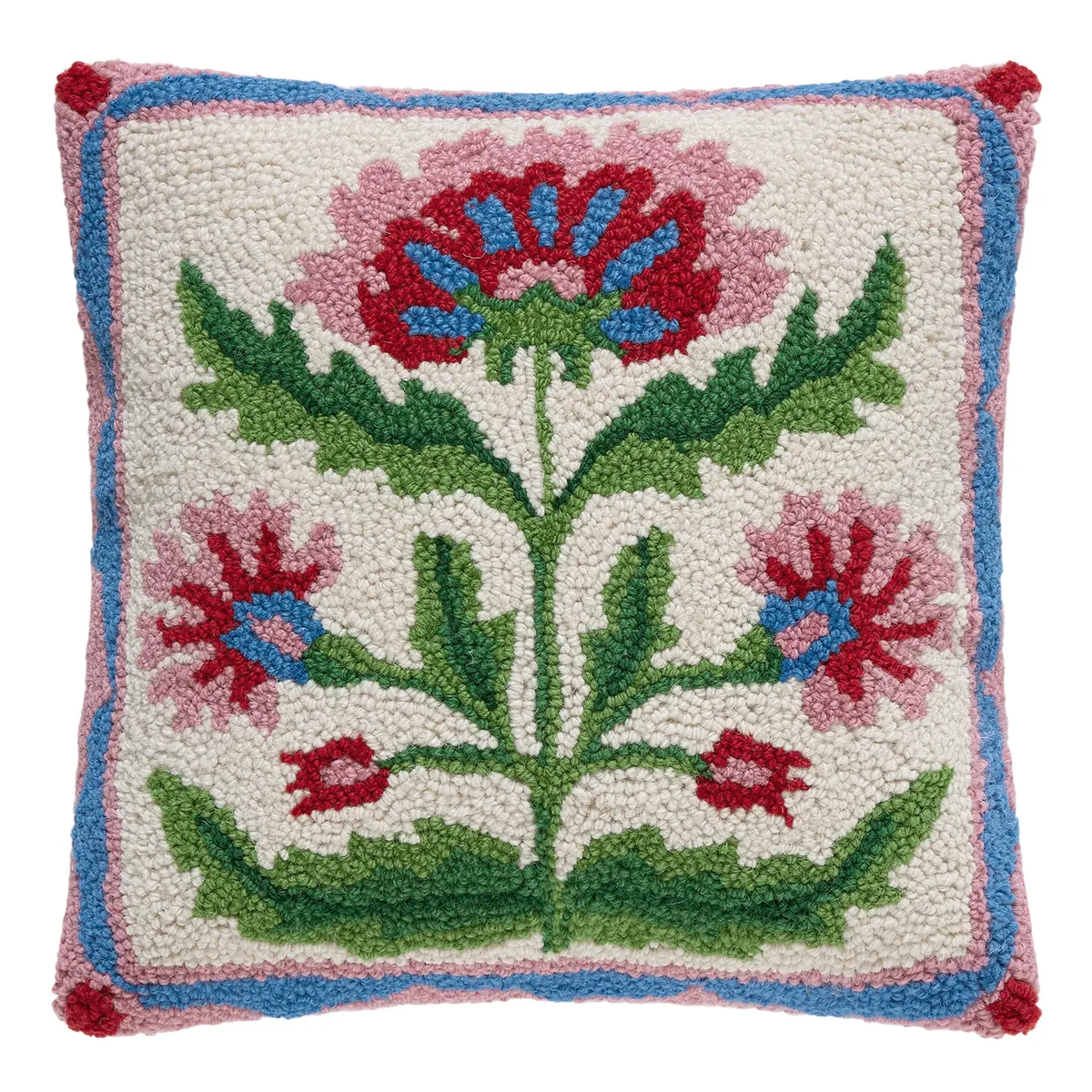MUGHAL FLORAL SQUARE HOOK PILLOW