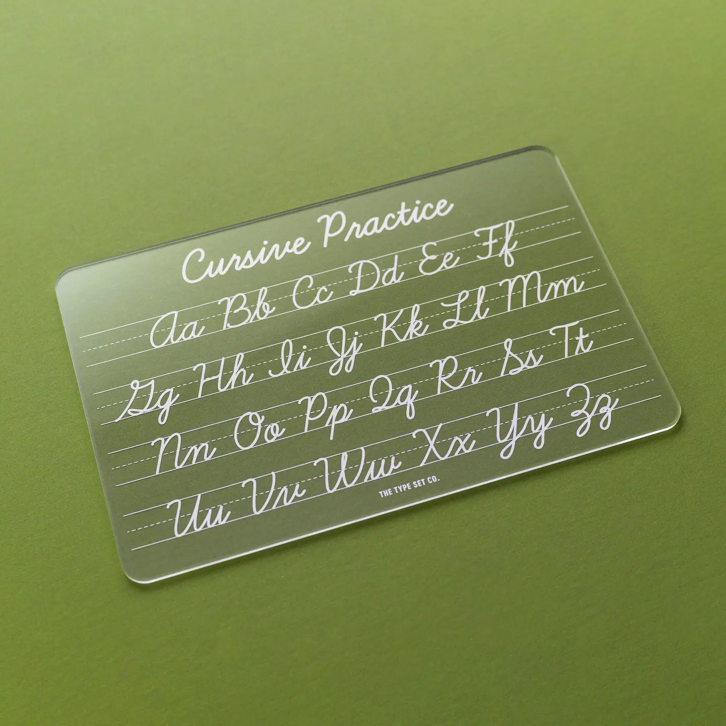 ACRYLIC DRY-ERASE CURSIVE TRACING PRACTICE BOARD