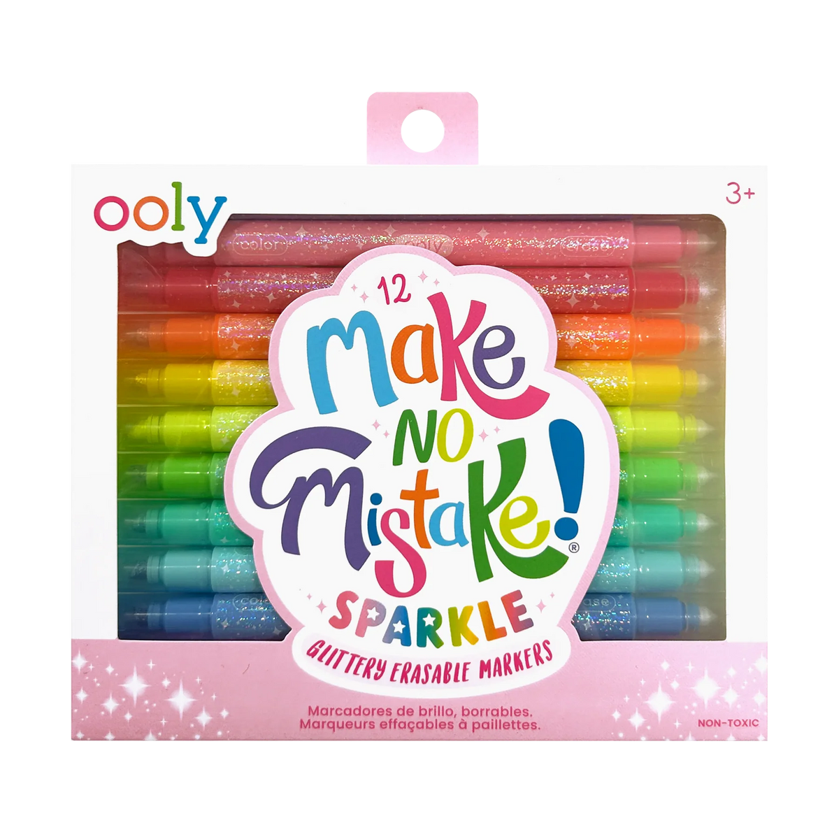 MAKE NO MISTAKE! GLITTERY ERASABLE MARKERS - SET OF 12
