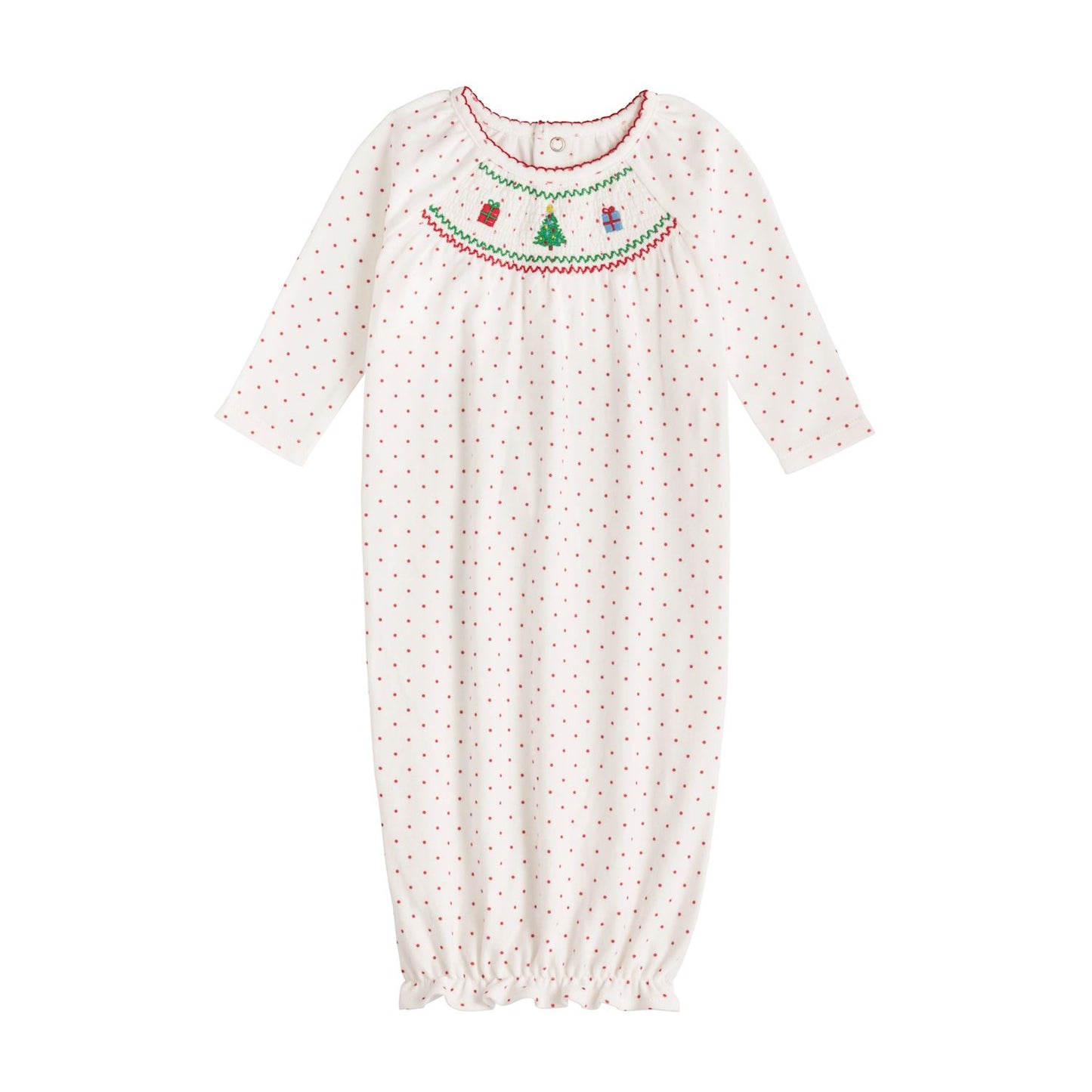 CHRISTMAS SMOCKED GOWN