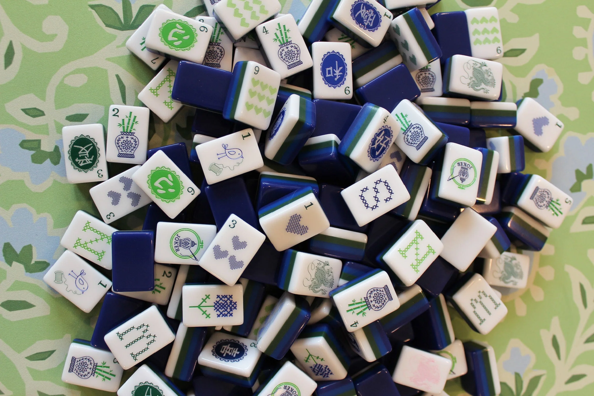 THE CHEERFULLY STITCHED MAHJONG TILES