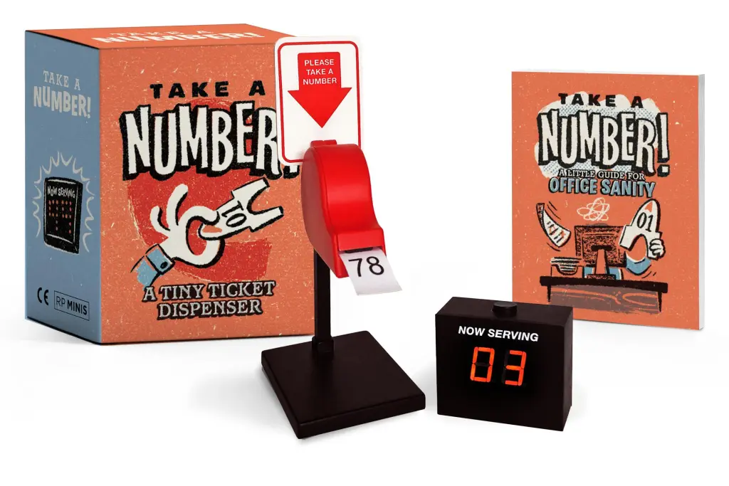 TAKE A NUMBER! TINY TICKET DISPENSER