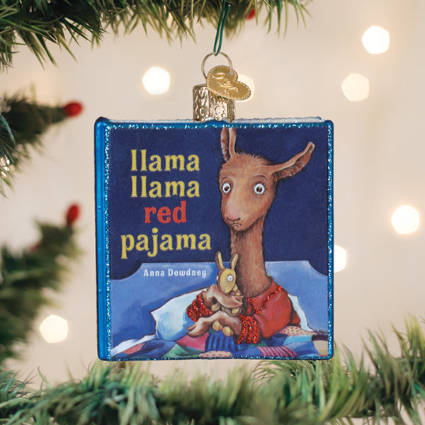 OWC ORNAMENT - LLAMA LLAMA RED PAJAMAS BOOK