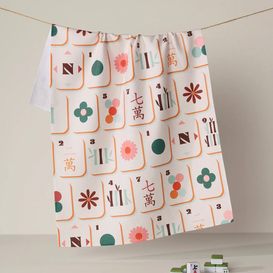 GEOMETRY TEA TOWEL - MAHJONG