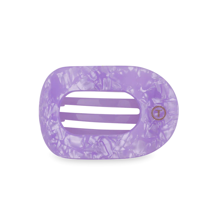 TELETIES LAVENDER MIST MEDIUM FLAT ROUND HAIR CLIP