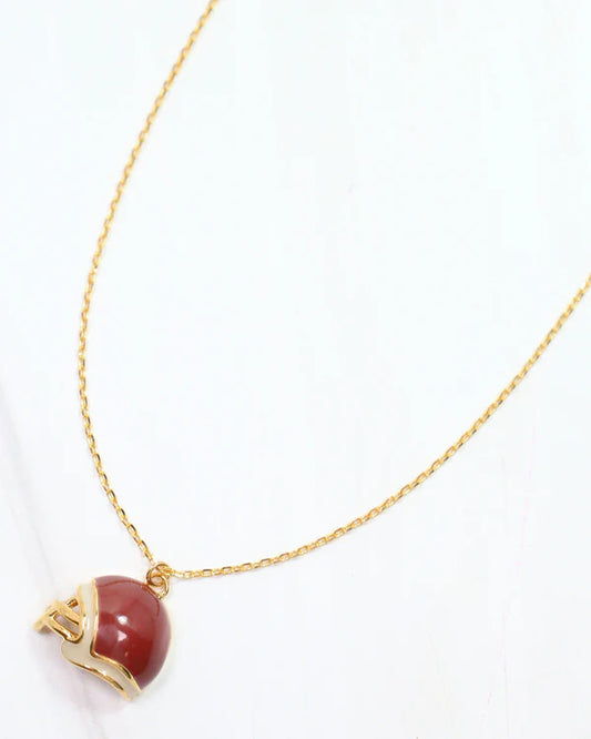 ENAMEL HELMET NECKLACE