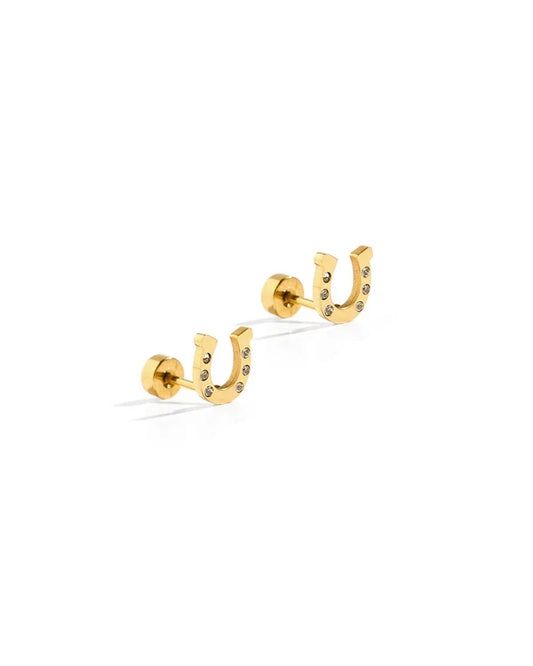 SCREWBACK STUDS - HORSESHOE GOLD
