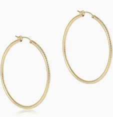 Round Gold 2" Hoop - Textured