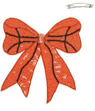 SEQUINS BASKETBALL RIBBON HAIR CLIP