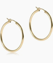 Round Gold 1.25" Hoop - Smooth