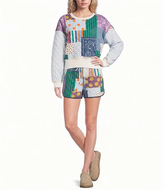 PATCHWORK PRETTY SWEATSHIRT