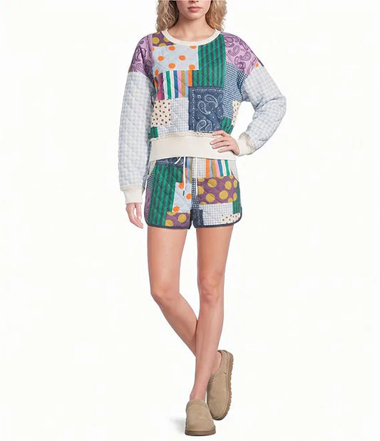 PATCHWORK PRETTY SWEATSHIRT