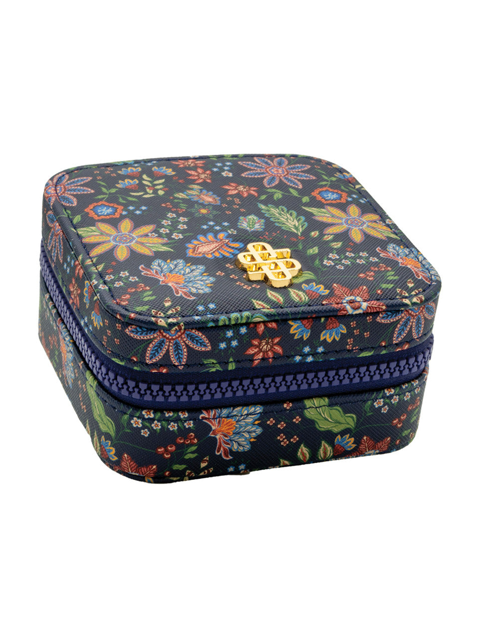 JEWELRY CASE - NAVY FLORAL