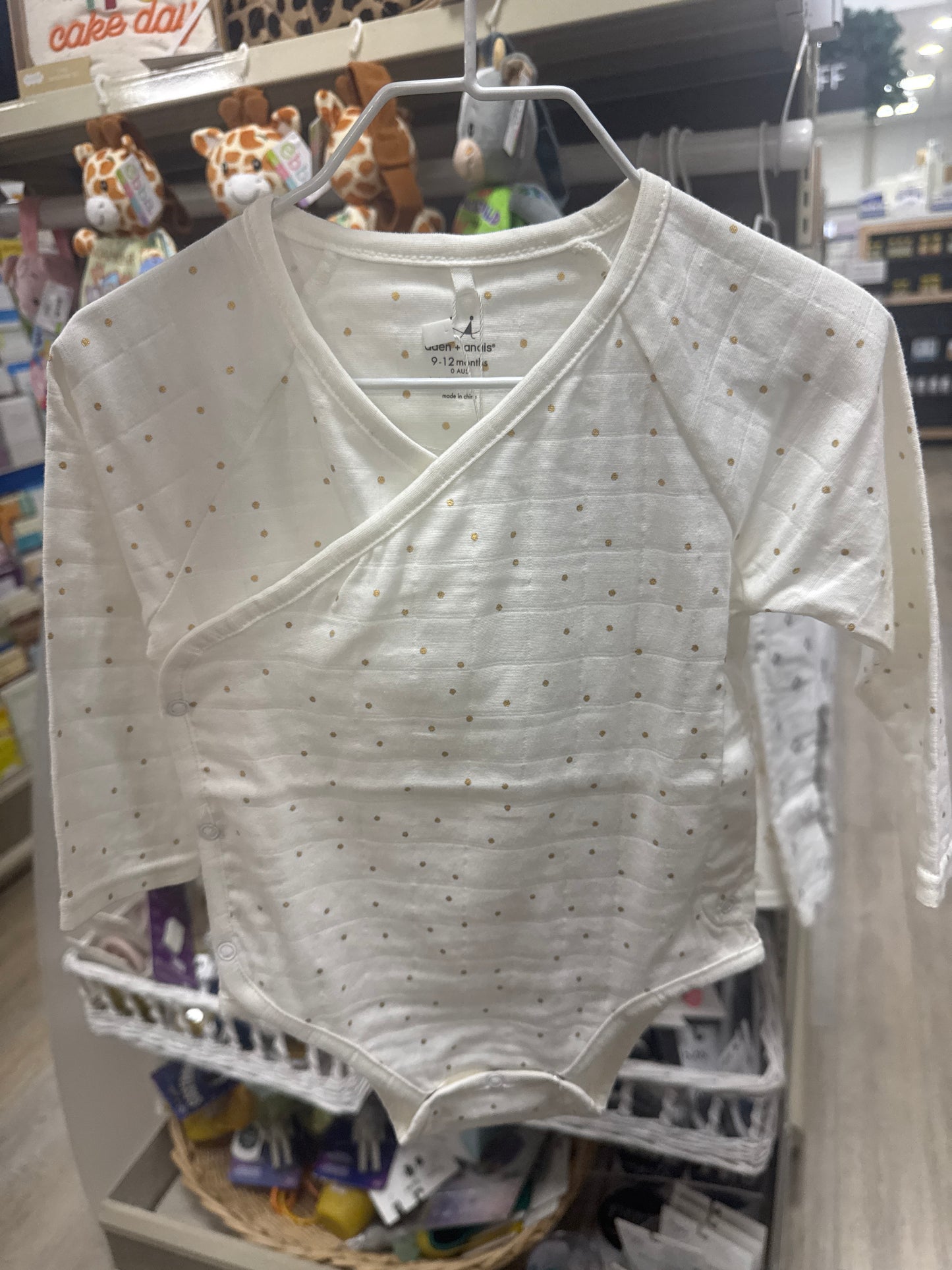 GOLD DOT LS SLEEPER - 9-12 MO - Pharm Favorites by Economy Pharmacy