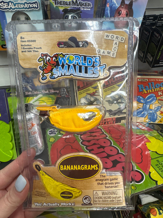 WORLD'S SMALLEST BANANAGRAMS