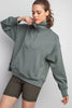 SCUBA QUARTER ZIP FUNNEL NECK PULLOVER - SAGE LEAF