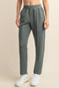 SCUBA PINTUCK PANTS - SAGE LEAF