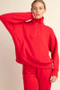 SCUBA QUARTER ZIP FUNNEL NECK PULLOVER - TREU RED