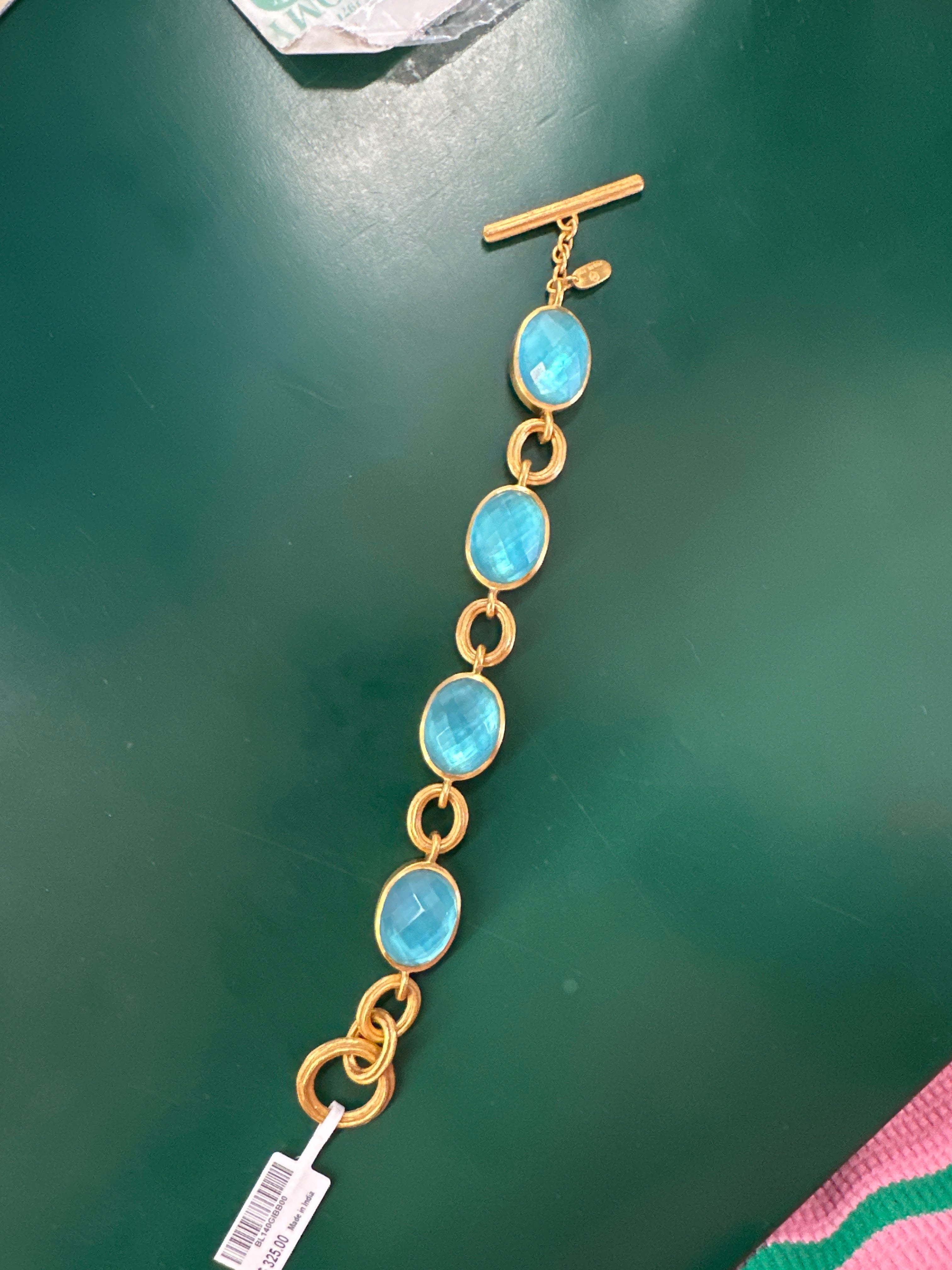 BARCELONA BRACELET GOLD IRD BAHAMIAN BLUE