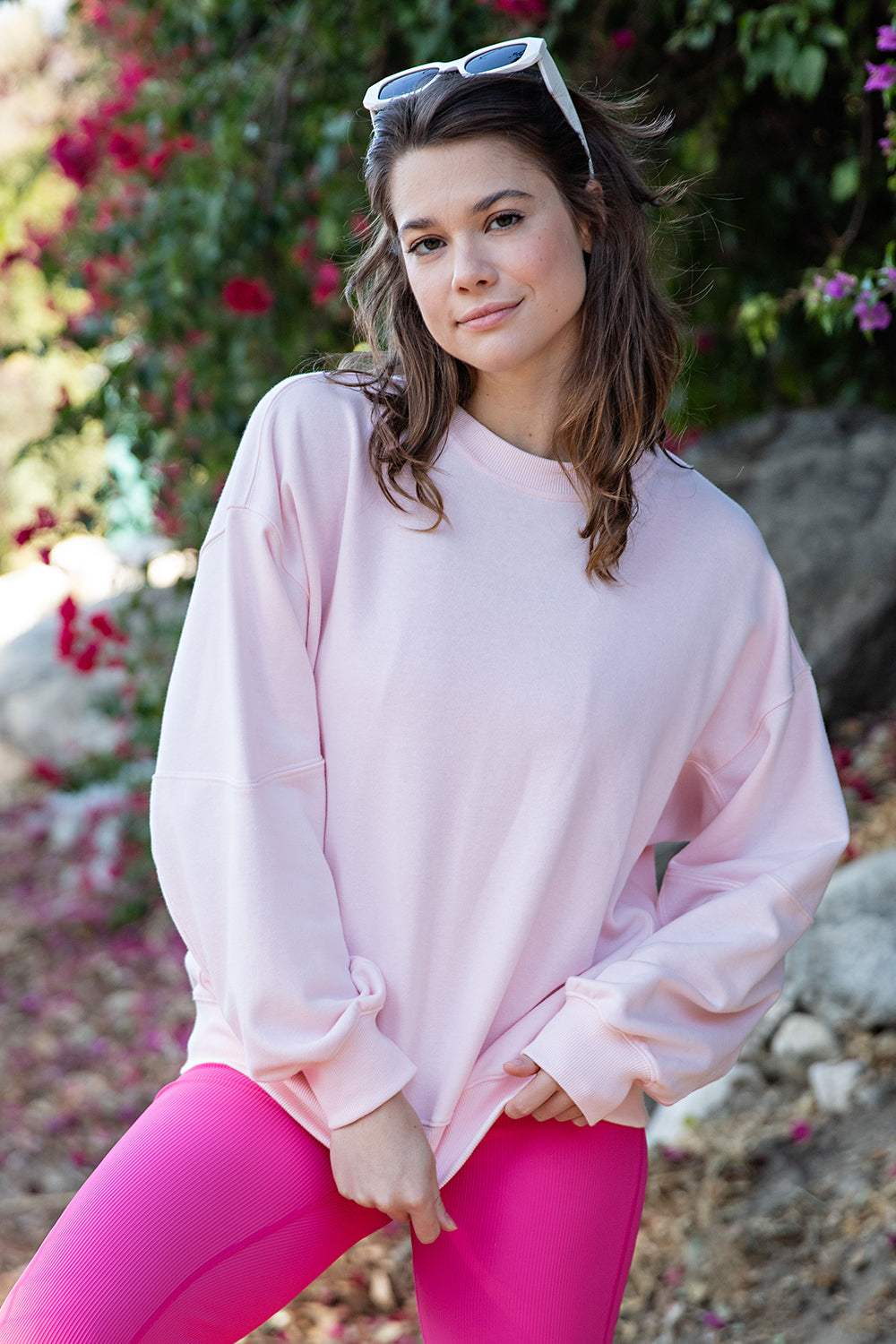 FRENCH TERRY PULLOVER - SEASHELL PINK