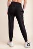 BUTTER SOFT JOGGERS WITH POCKET - BLACK