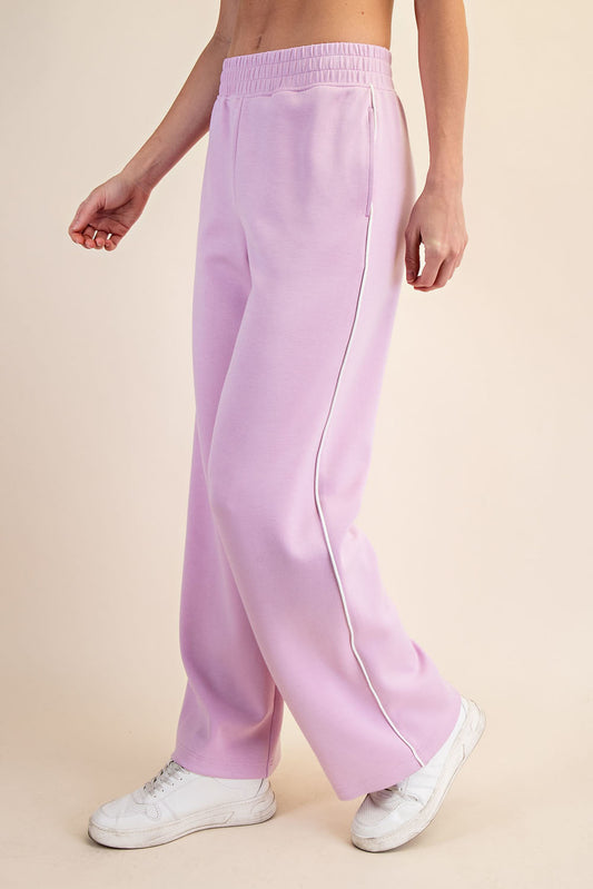 BLOSSOM W/CREAM PIPING SCUBA PANT