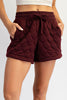 QUILTED SHORT - DARK CHERRY