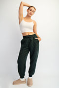 QUILTED JOGGER PANT - REGENCY GREEN