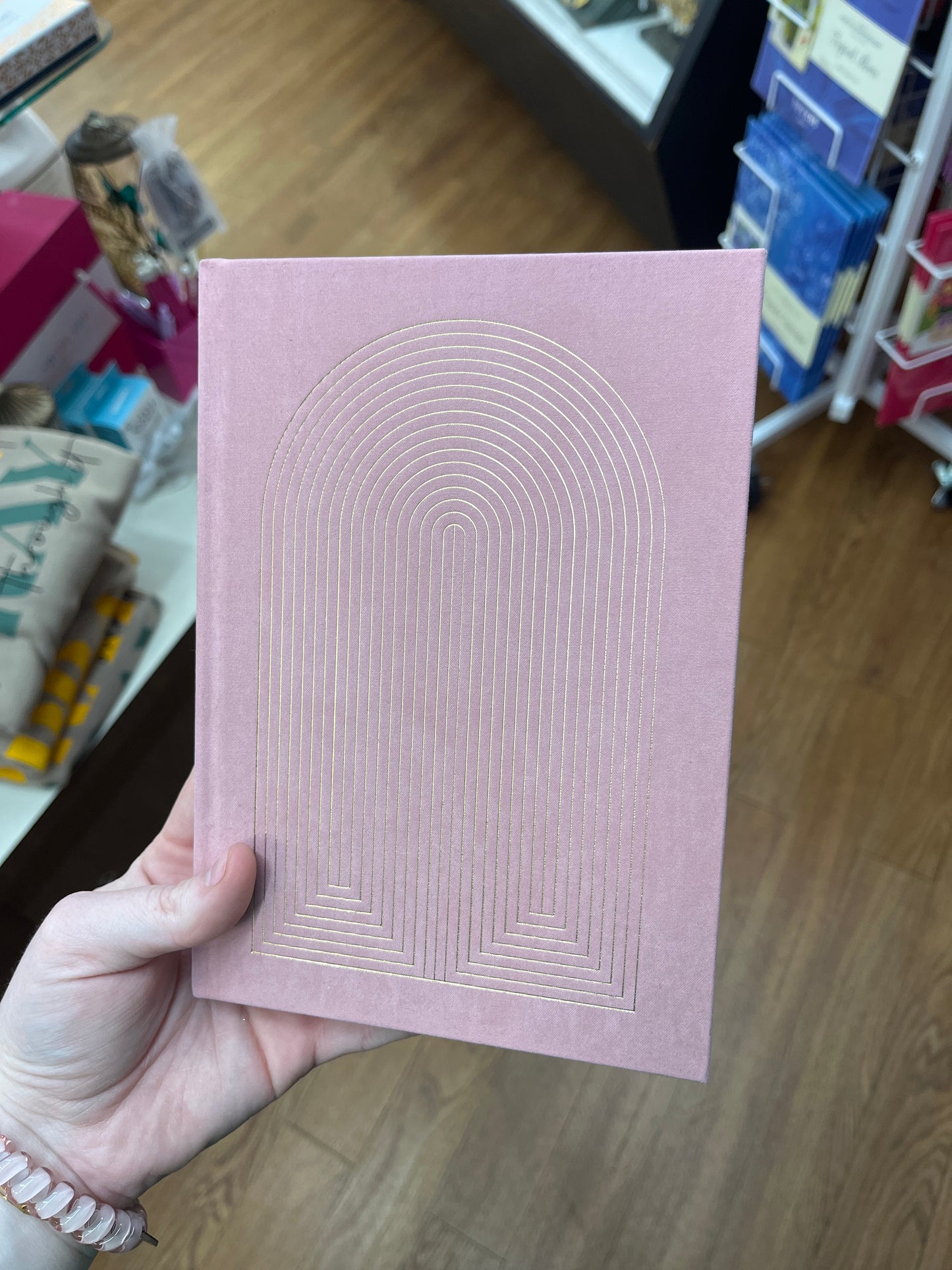 DUSTY PINK RADIENT RAINBOW CLOTH COVER BOOK