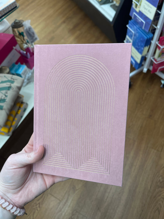DUSTY PINK RADIENT RAINBOW CLOTH COVER BOOK