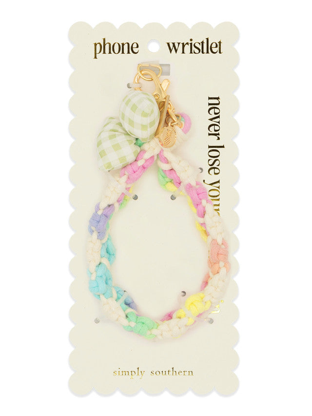 PHONE WRISTLET - BOW GREEN