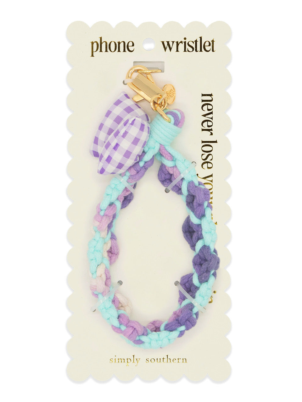 PHONE WRISTLET - BOW PURPLE
