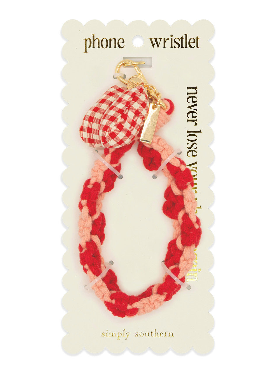 PHONE WRISTLET - BOW RED