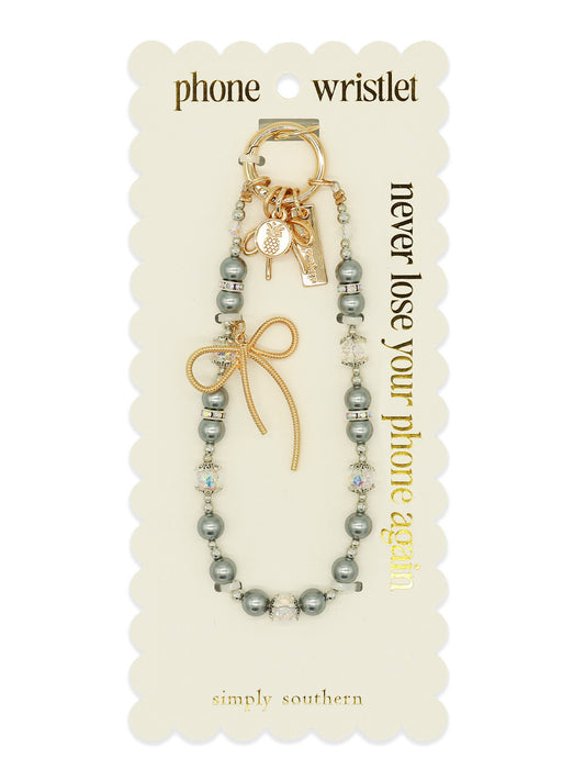 PHONE WRISTLET - PEARL GRAY
