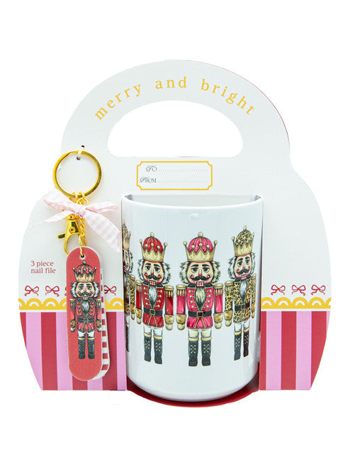 HOLIDAY MUG/NAIL FILE GIFT SET - NUTCRACKER
