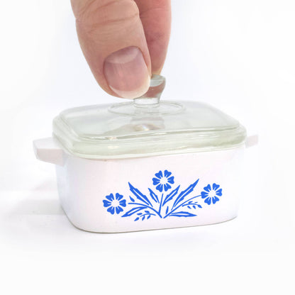 CORNFLOWER TRINKET BOX - CORNING WARE-INSPIRED JEWELRY DISH