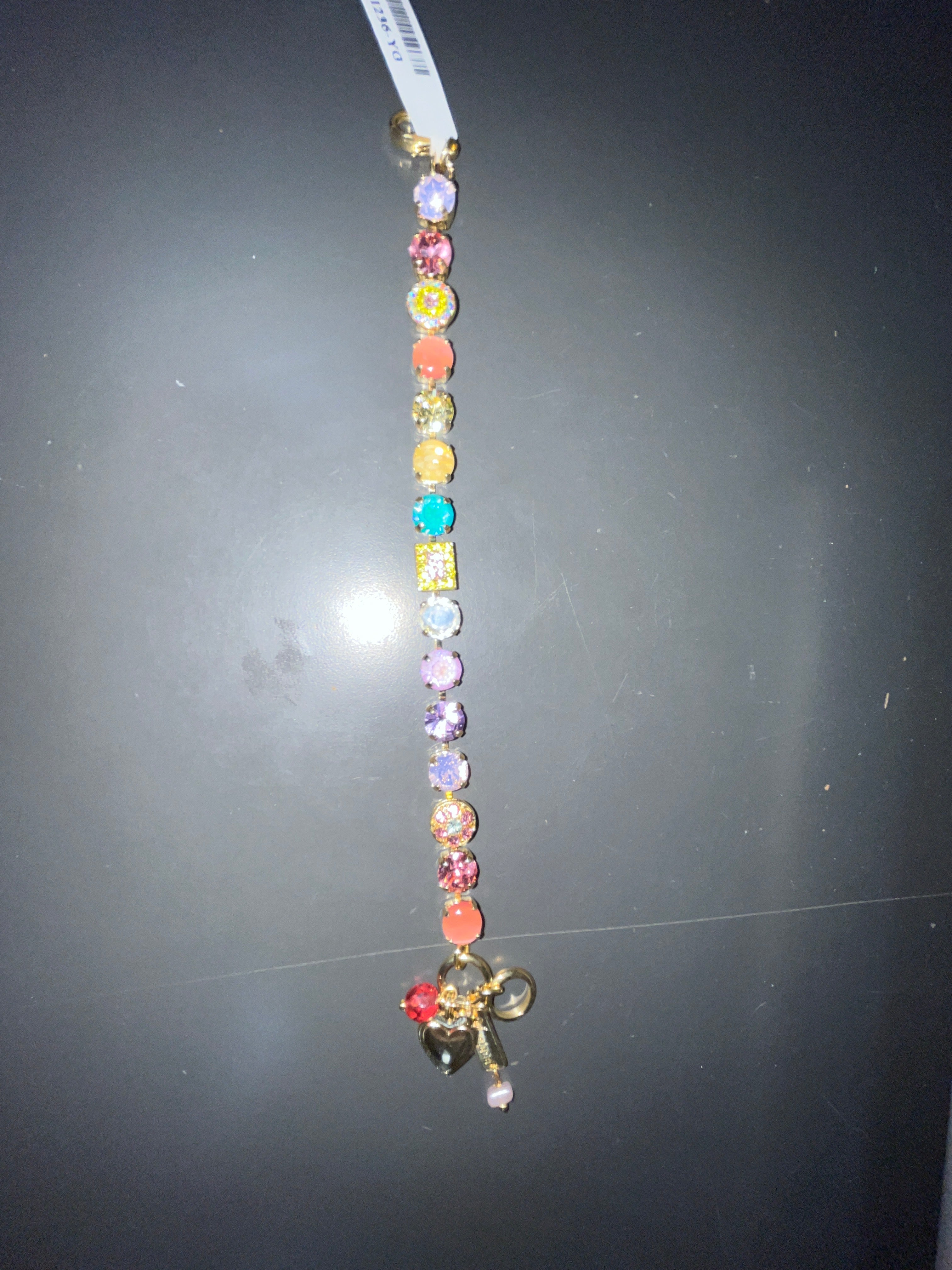 MARIANA - EARRINGS - GOLD - MULTI COLOR RECTANGLE MEDALLION