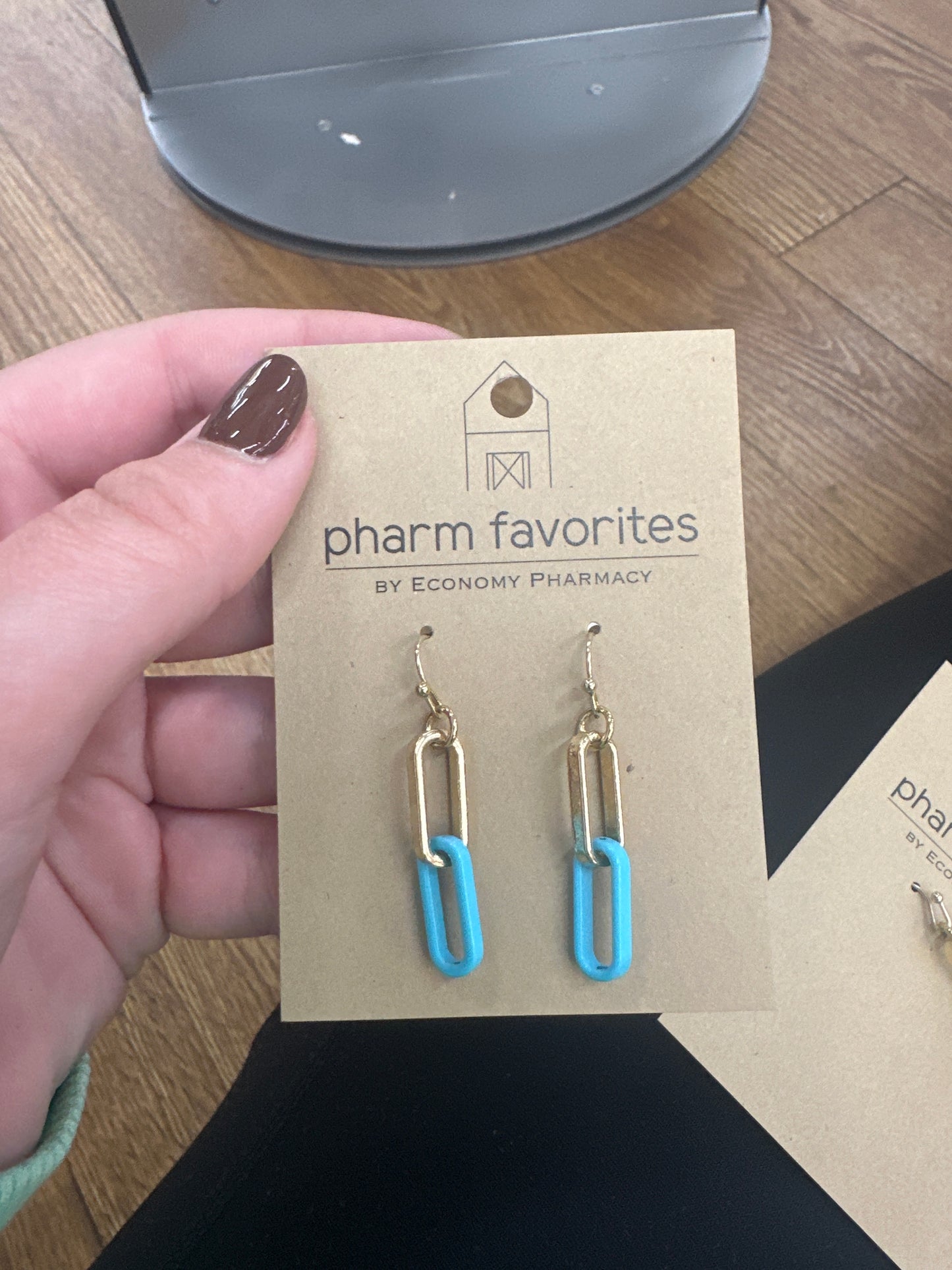 GOLD & TEAL COLOR COATED CHAIN NKLC