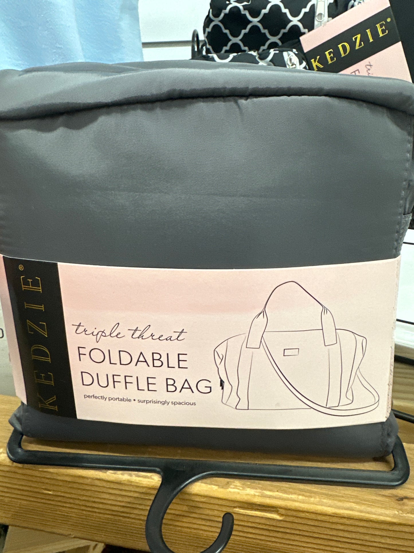 KEDZIE FOLDABLE DUFFLE BAG - GRAY