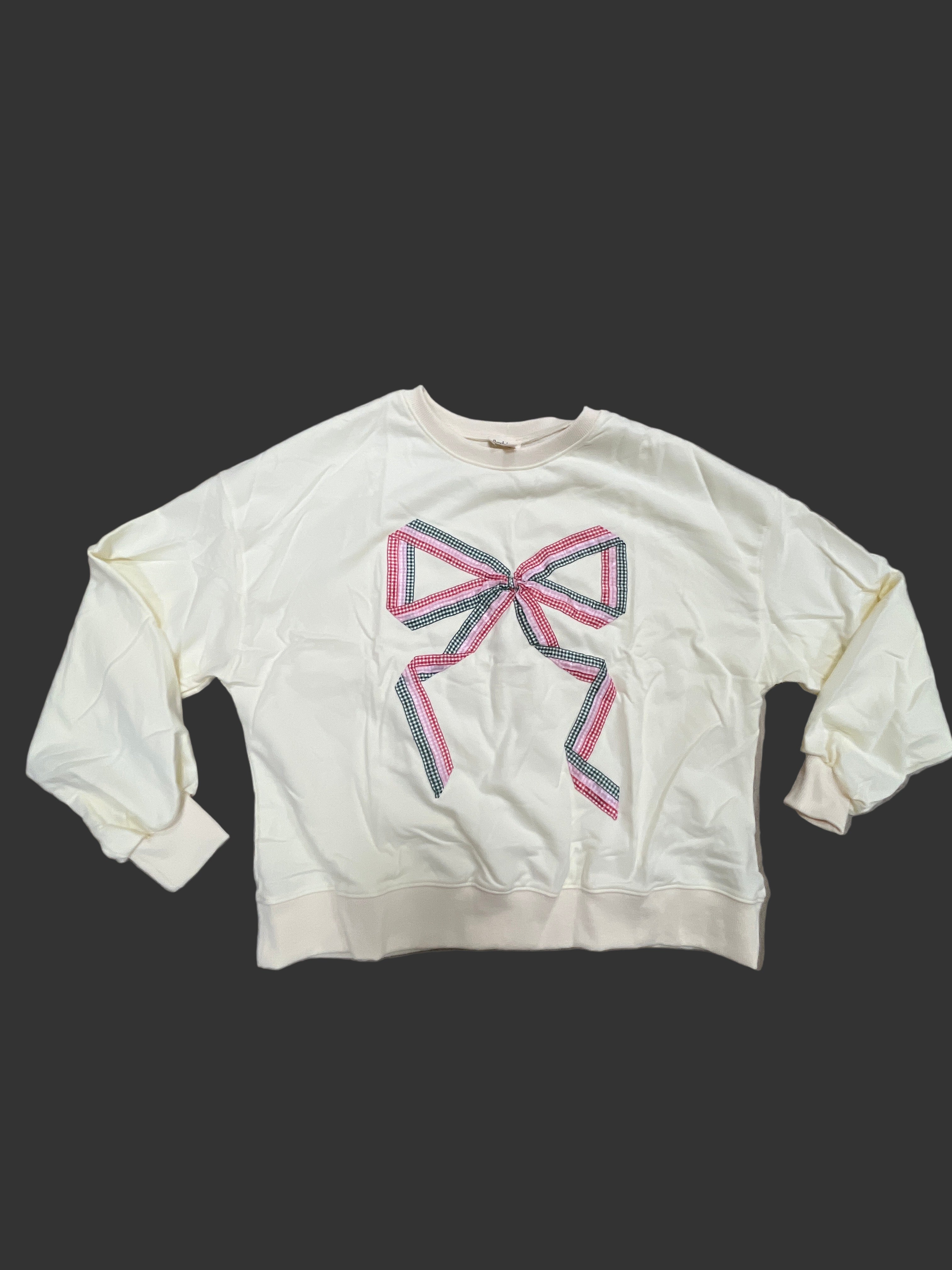 Ivory Bow Crewneck Sweatshirt