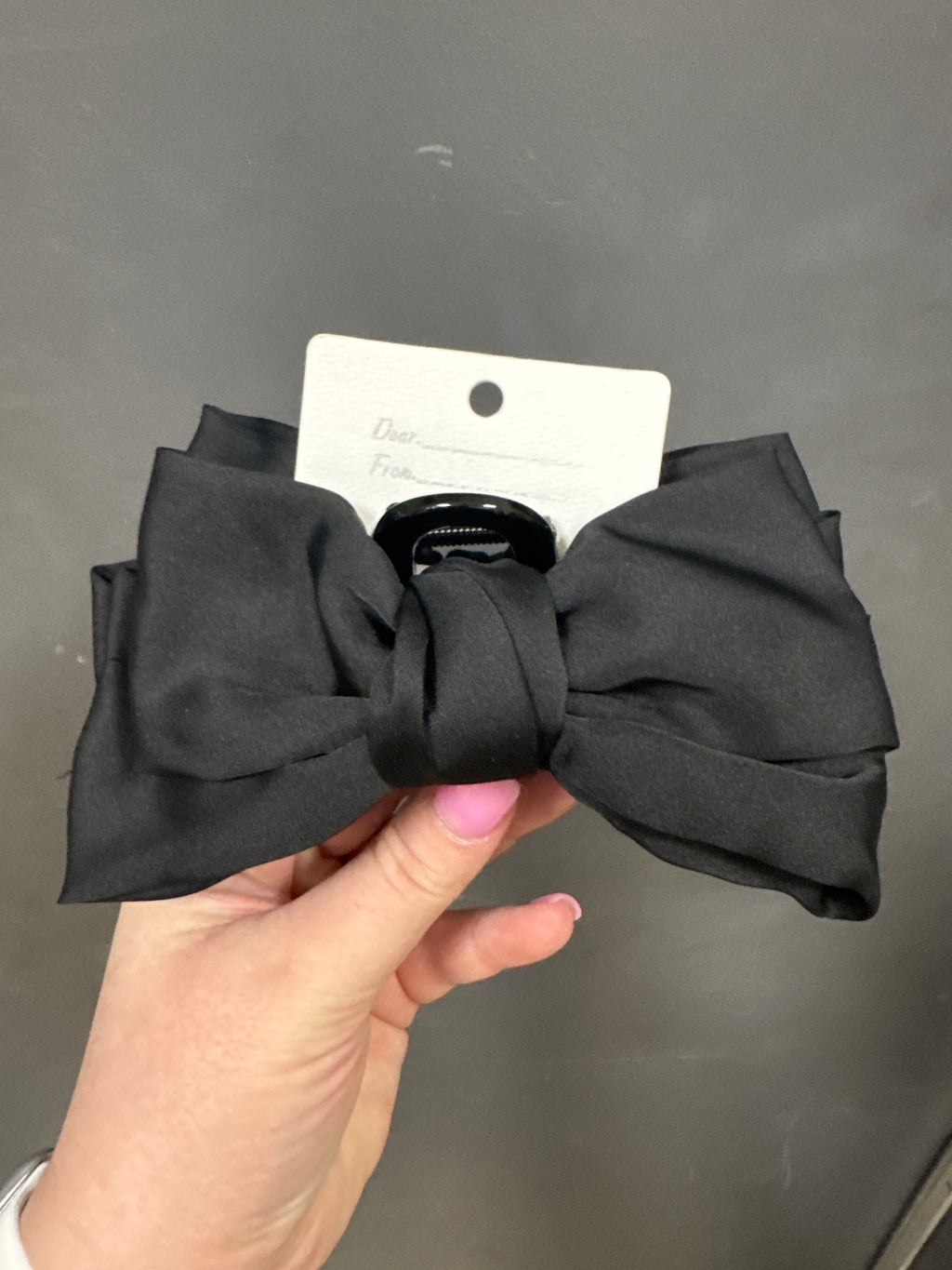 CLAW CLIP W/SATIN BOW