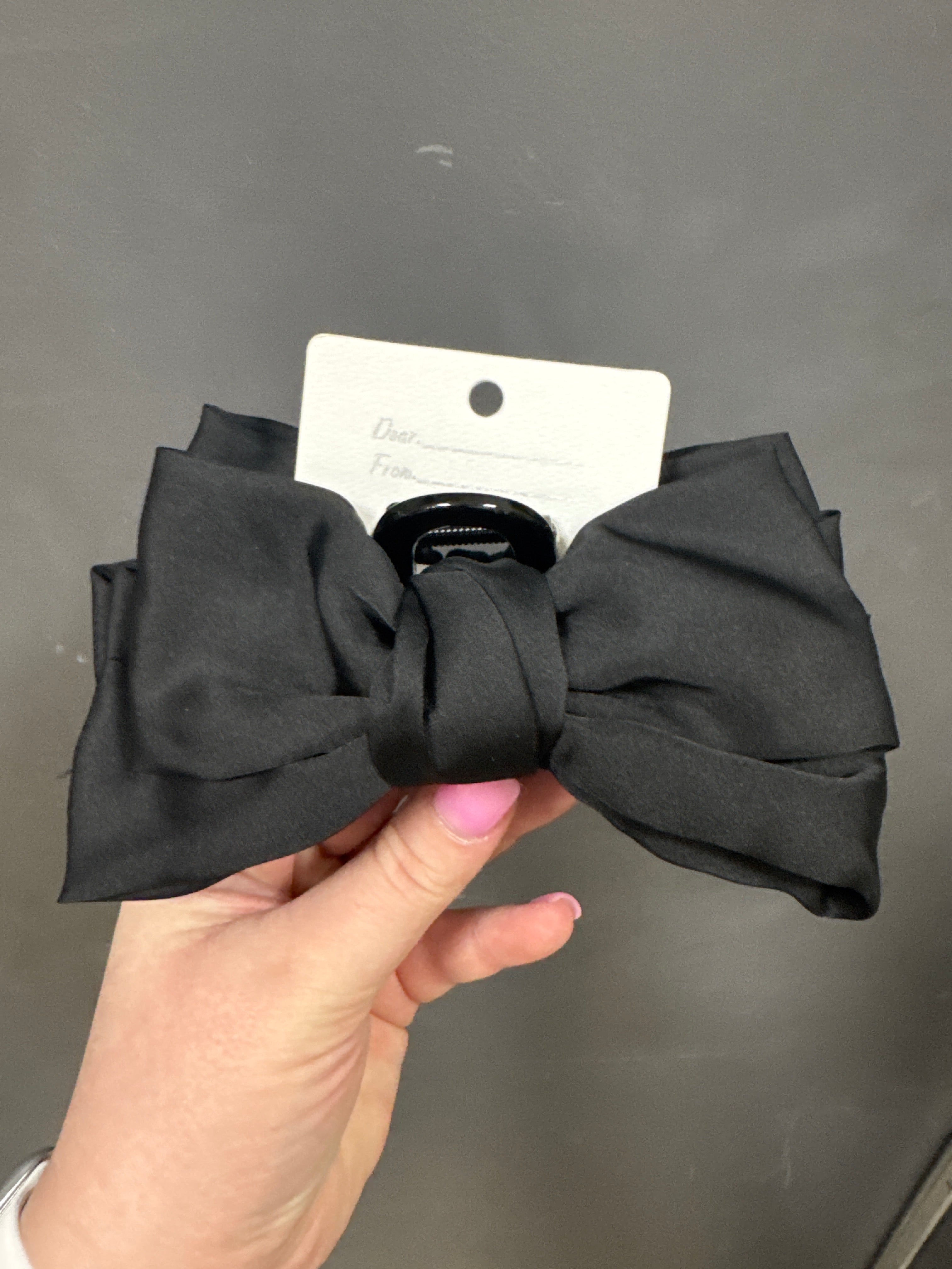 CLAW CLIP W/SATIN BOW