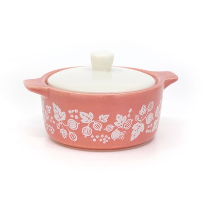 PYREX-INSPIRED GOOSEBERRY CASSEROLE CERAMIC TRINKET BOX